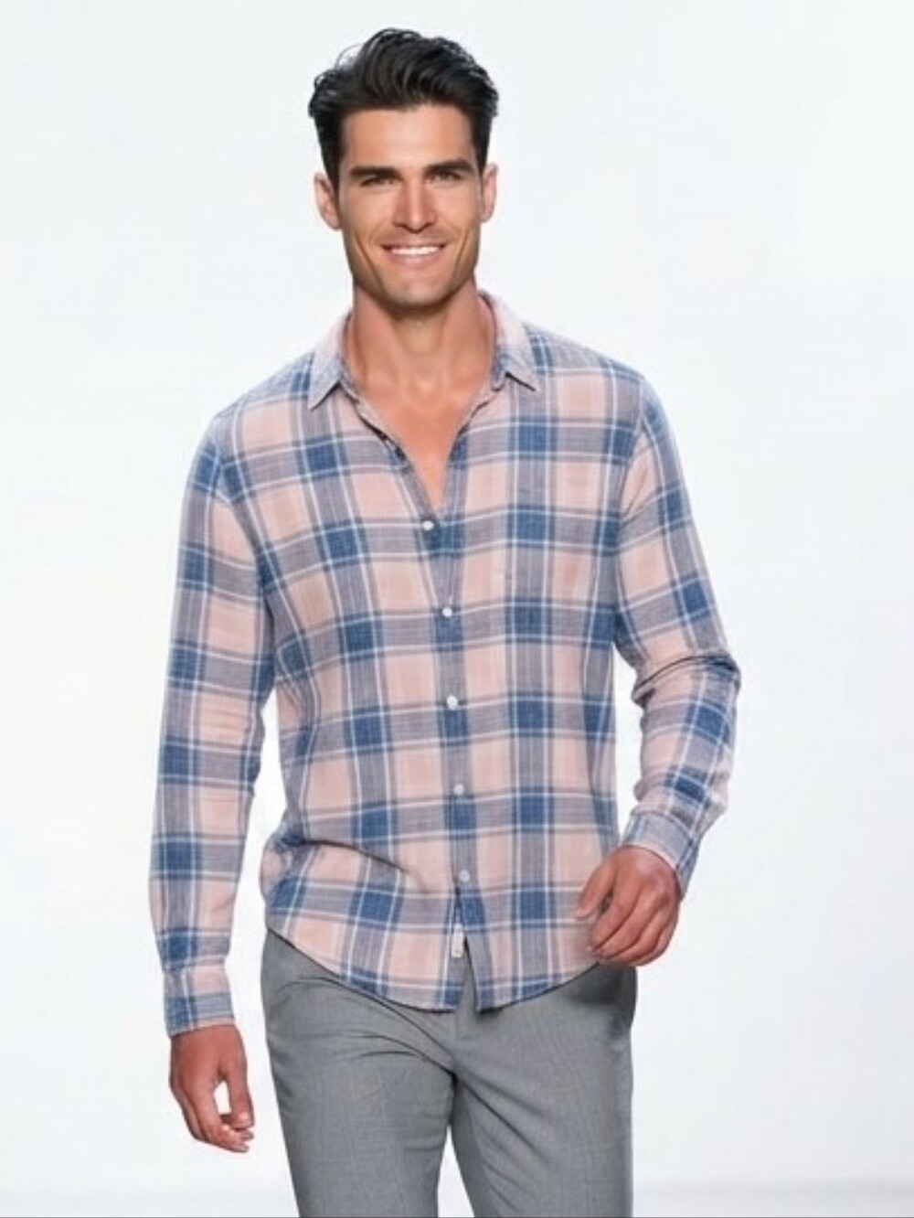 Rails Wyatt Pink Blue Plaid Button Down Shirt XL 100% Cotton Casual Soft Classic